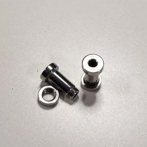 Internally threaded double flare ear plug tunnels eyelets 6ga gauge steel